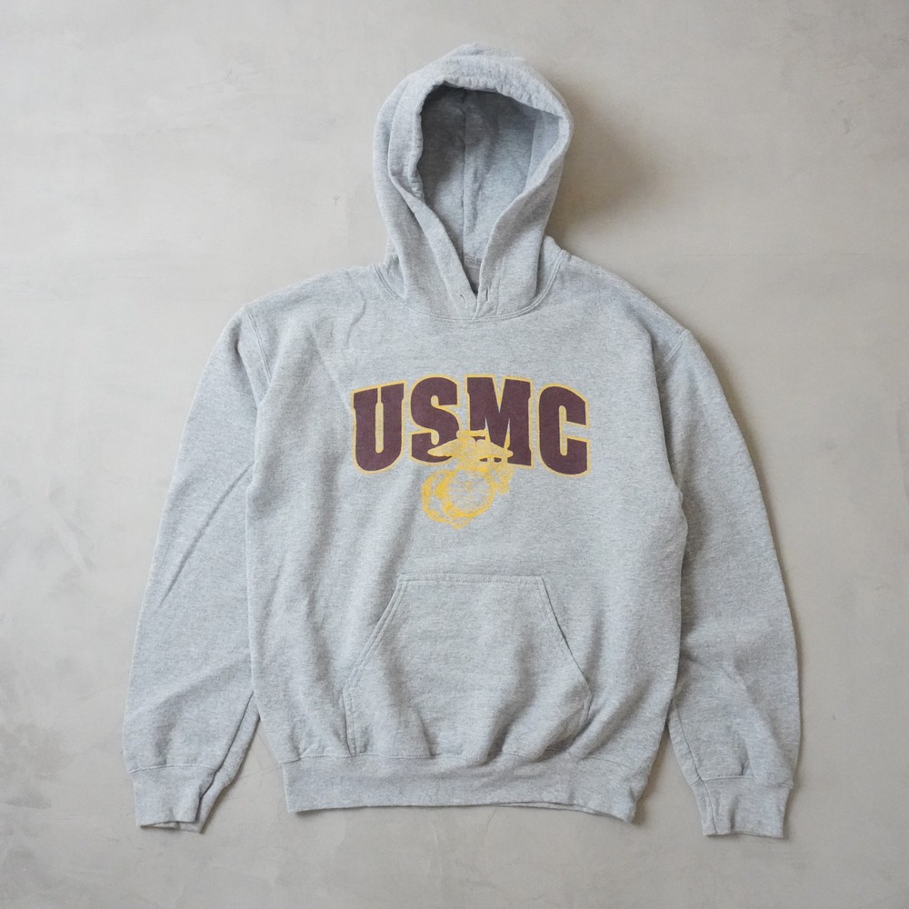 Gildan USMC Hoodie Small Mens Gray United States Marine Corps Sweatshirt EGA